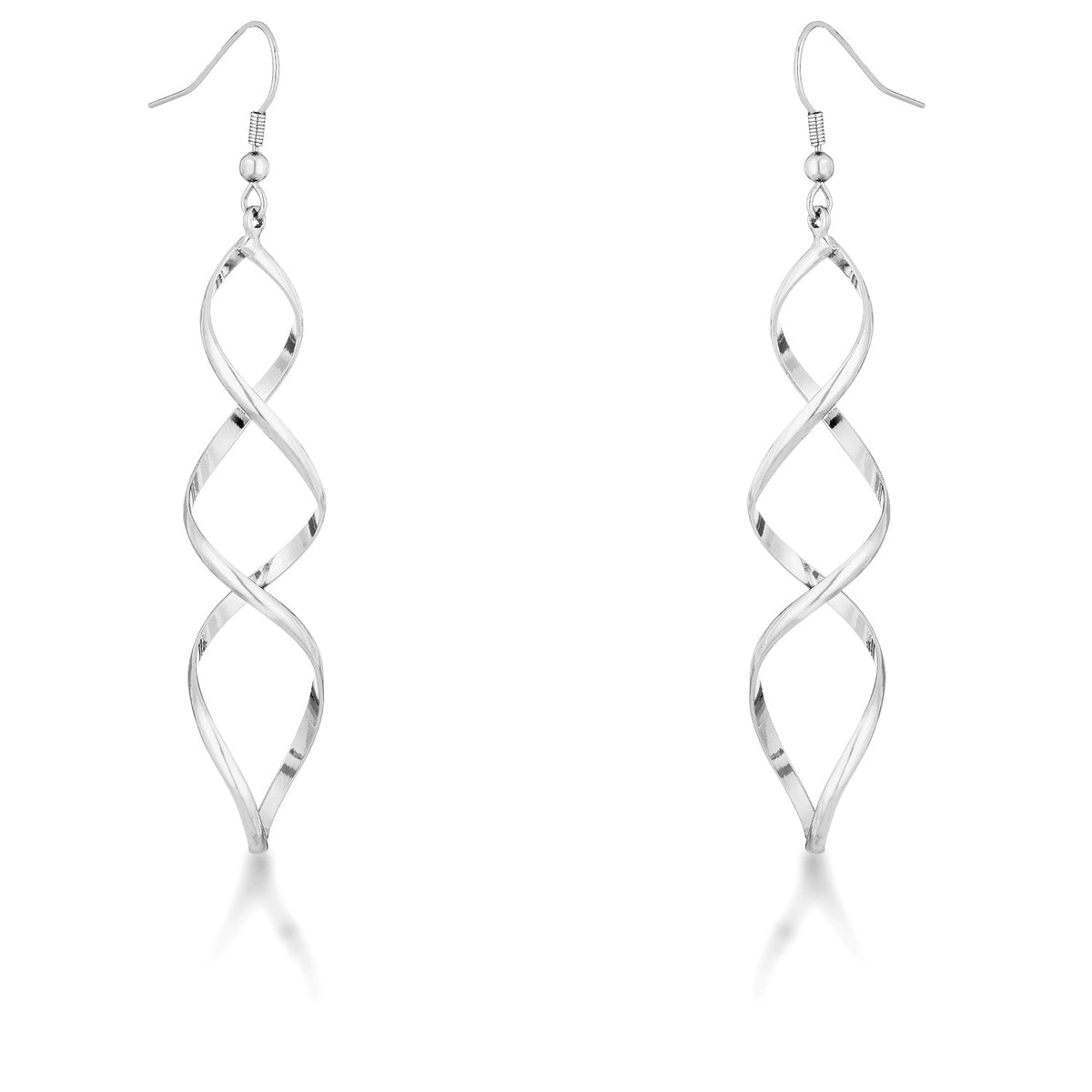 Silver Twist Earrings - LinkagejewelrydesignLinkagejewelrydesign