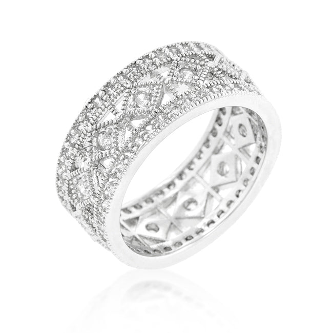 Simple Classic Cubic Zirconia Band - LinkagejewelrydesignLinkagejewelrydesign