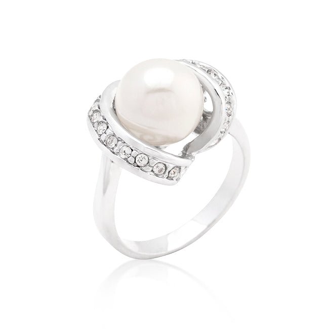 Single Pearl Cocktail Ring - LinkagejewelrydesignLinkagejewelrydesign