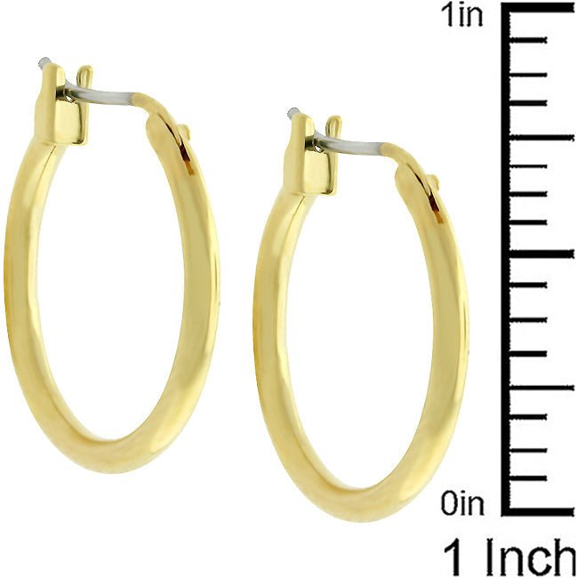 Small Golden Hoop Earrings - LinkagejewelrydesignLinkagejewelrydesign