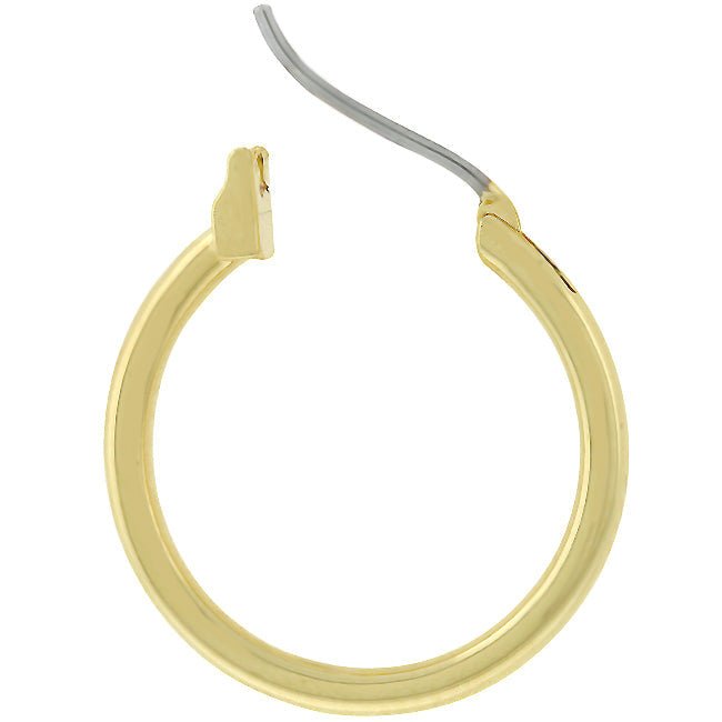 Small Golden Hoop Earrings - LinkagejewelrydesignLinkagejewelrydesign