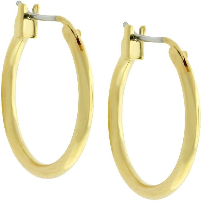 Small Golden Hoop Earrings - LinkagejewelrydesignLinkagejewelrydesign