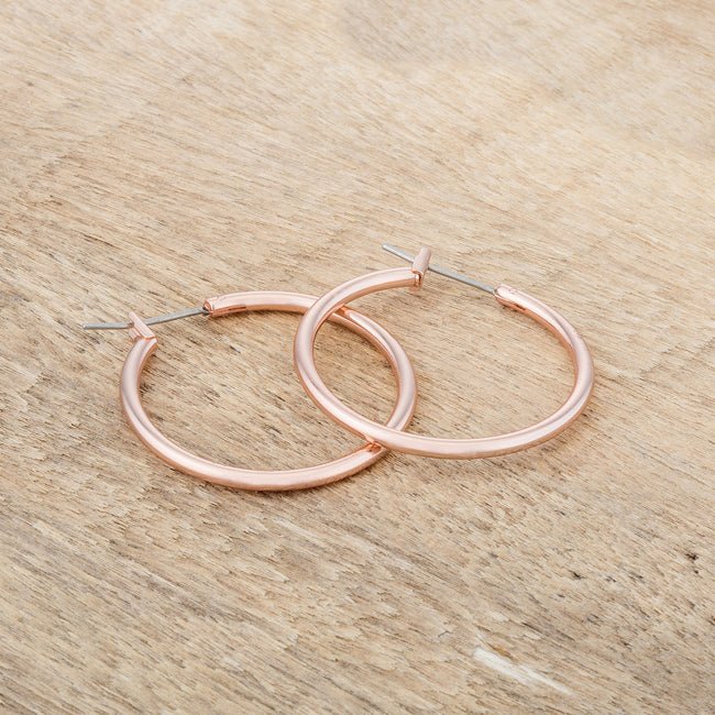 Small Rosegold Hoop Earrings - LinkagejewelrydesignLinkagejewelrydesign