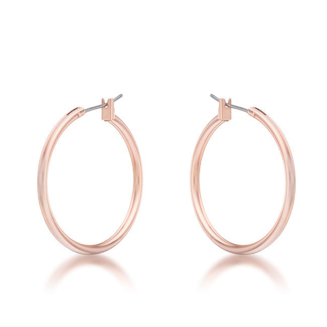 Small Rosegold Hoop Earrings - LinkagejewelrydesignLinkagejewelrydesign