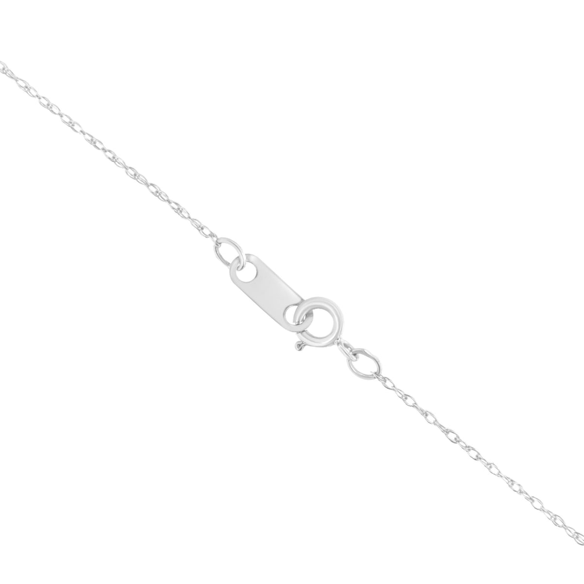 Solid 10K White Gold 0.5mm Rope Chain Necklace. Unisex Chain - Size 18&quot; Inches - LinkagejewelrydesignLinkagejewelrydesign