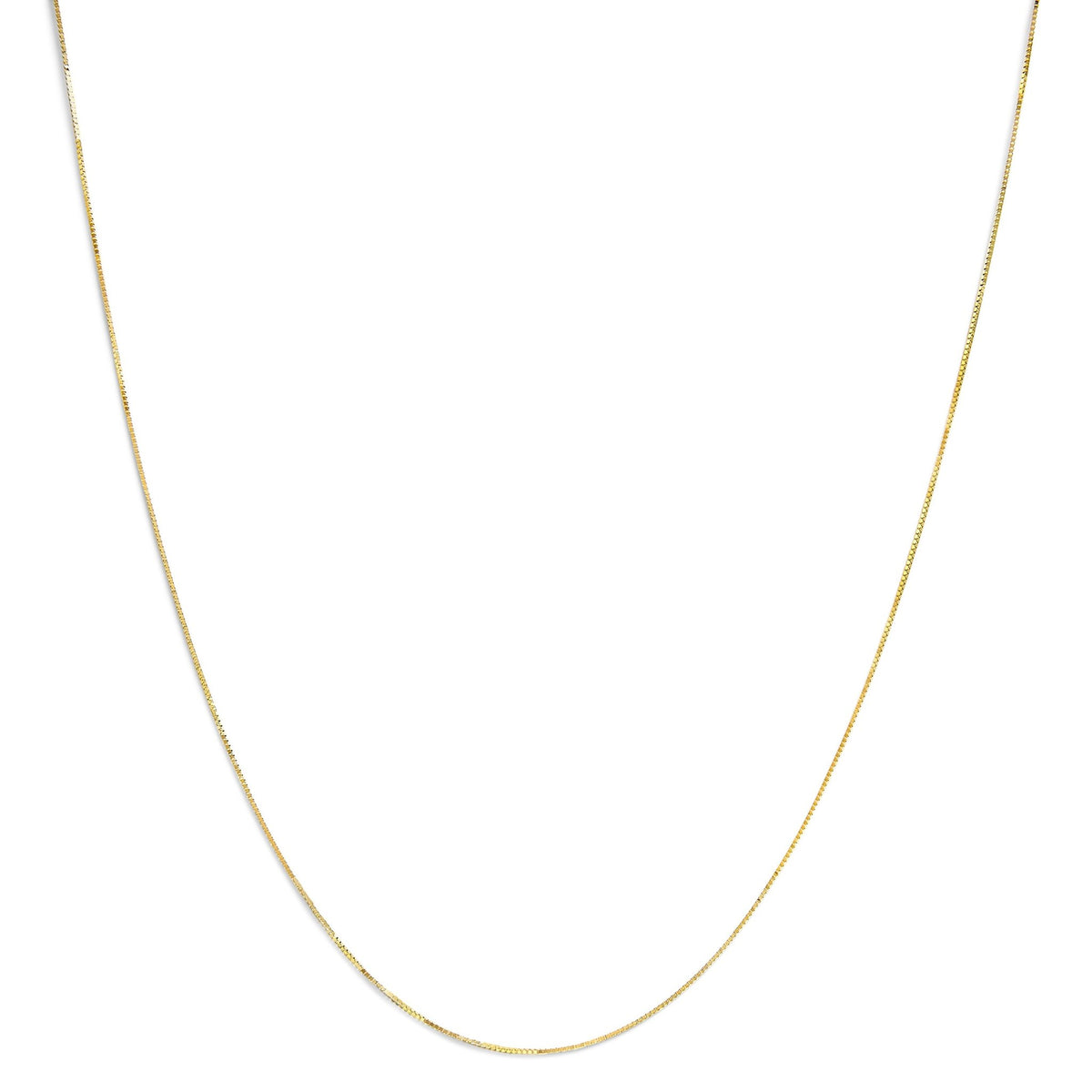 Solid 14K Yellow Gold 0.75mm Classic Box Chain Necklace. Unisex Chain - Size 18 Inches - LinkagejewelrydesignLinkagejewelrydesign