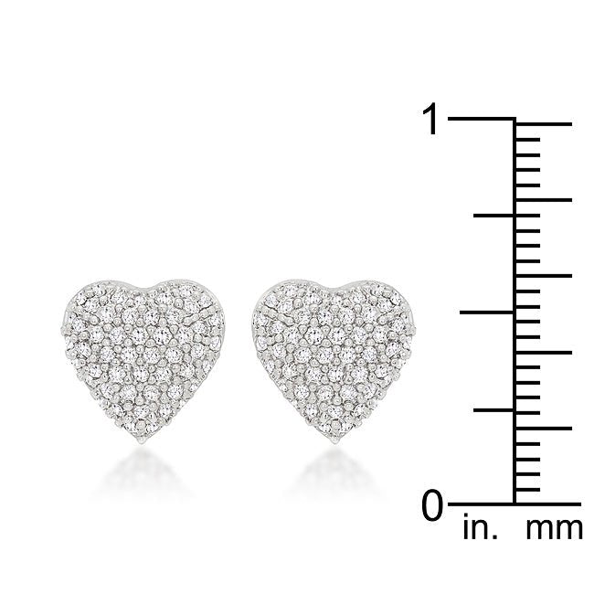 Special Pave Heart Earrings - LinkagejewelrydesignLinkagejewelrydesign