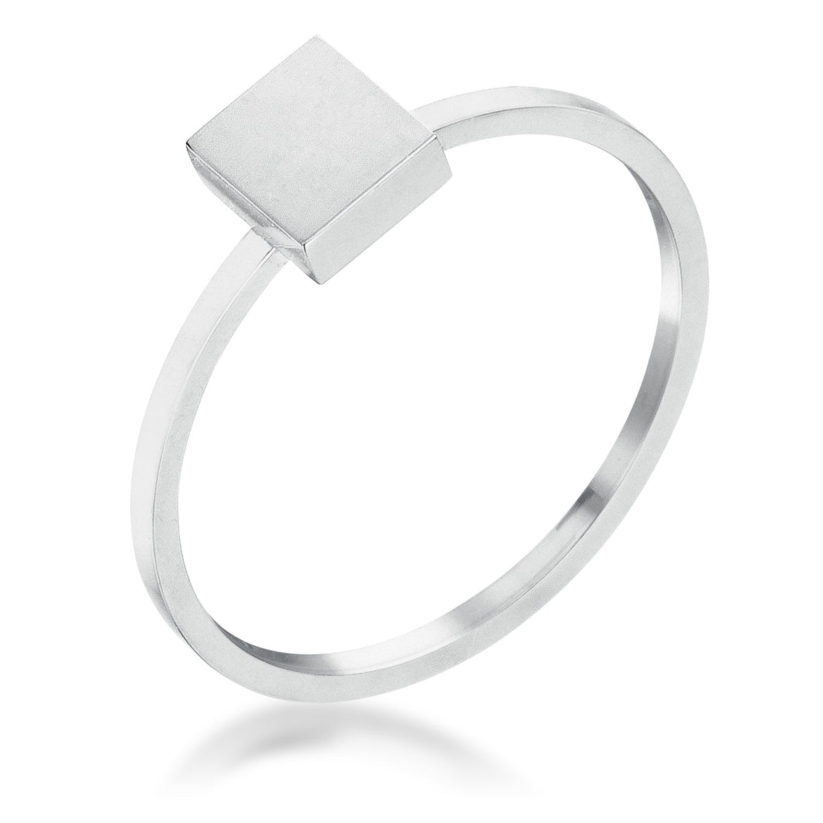 Stainless Steel Square Stackable Ring, &lt;b&gt;Size 5&lt;/b&gt; - LinkagejewelrydesignLinkagejewelrydesign