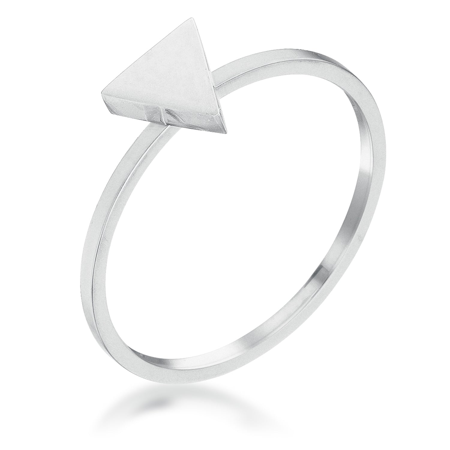 Stainless Steel Triangle Stackable Ring, <b>Size 5</b> - LinkagejewelrydesignLinkagejewelrydesign