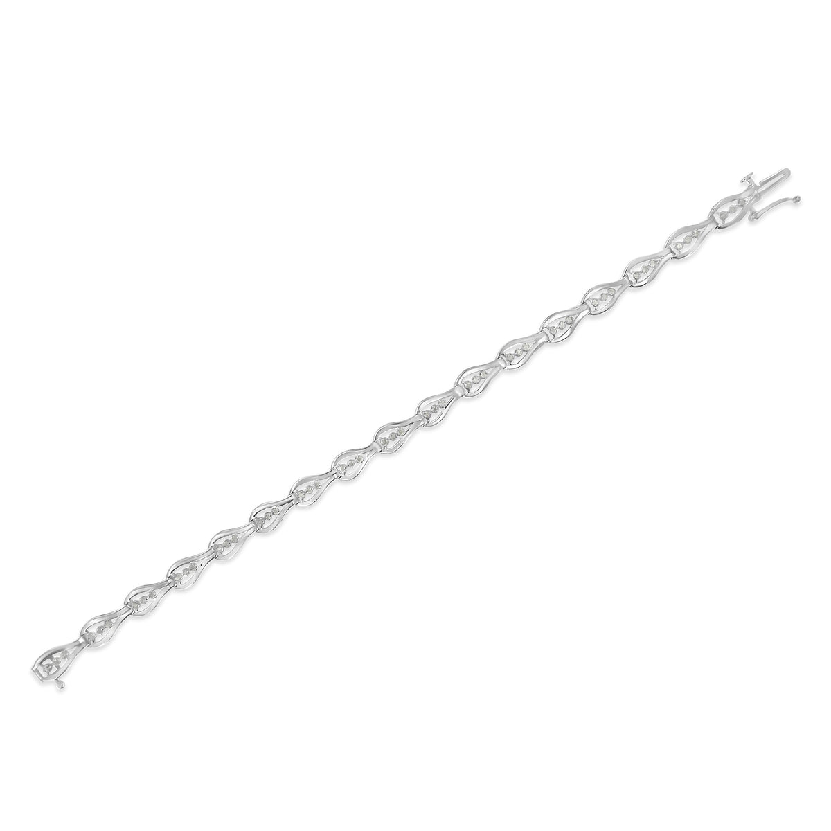 Sterling Silver Diamond Link Bracelet (0.5 cttw, I-J Color, I3 Clarity) - LinkagejewelrydesignLinkagejewelrydesign