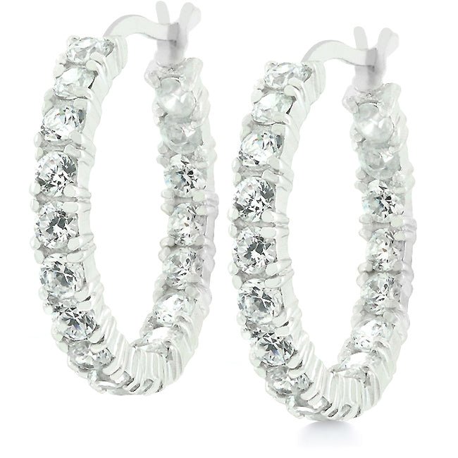 Sterling Silver Eternity Hoop Earrings - LinkagejewelrydesignLinkagejewelrydesign