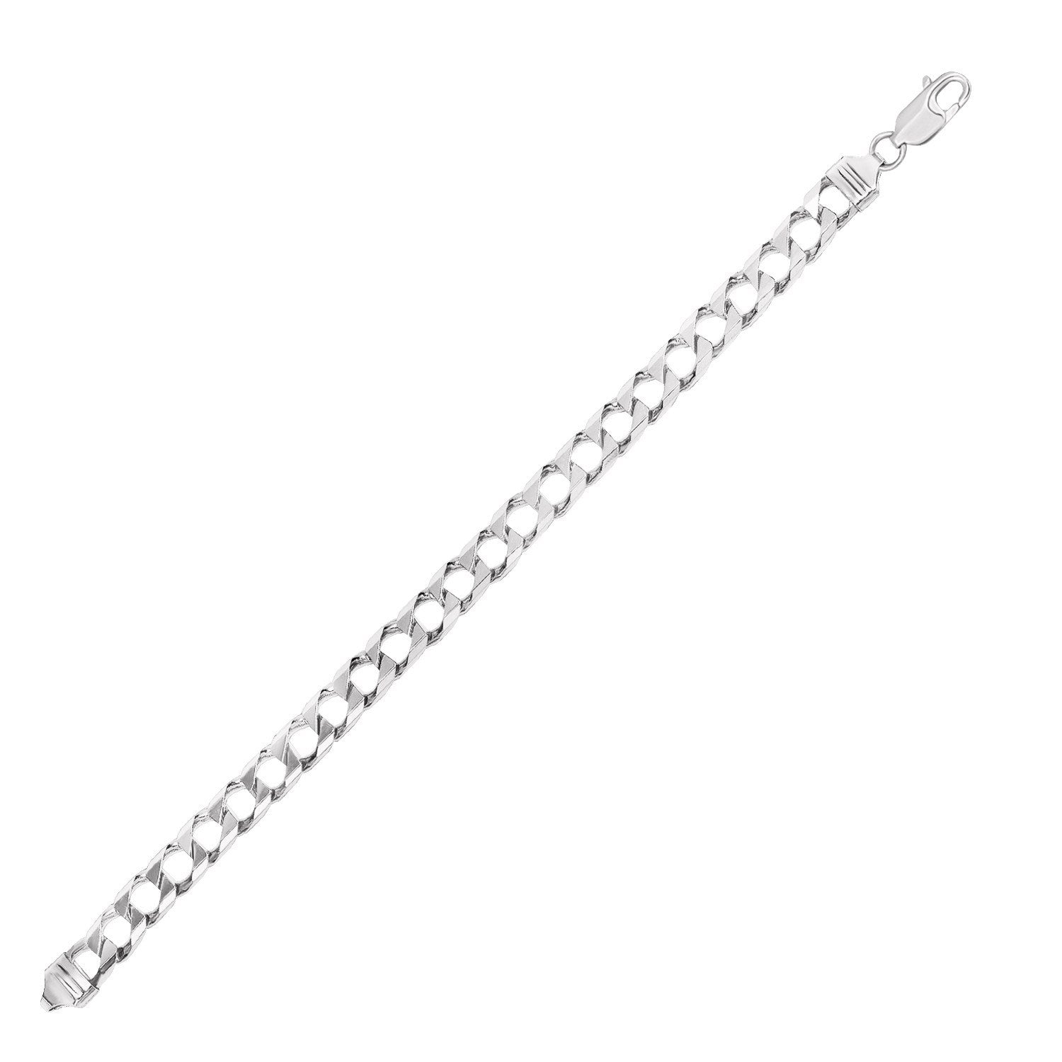 Sterling Silver Men's Bracelet in Cuban Curb Link Style - LinkagejewelrydesignLinkagejewelrydesign