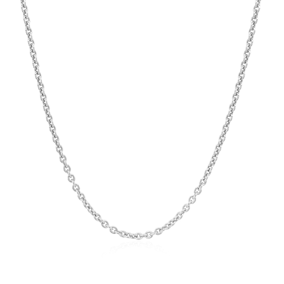 Sterling Silver Rhodium Plated Round Cable Chain 1.8mm - LinkagejewelrydesignLinkagejewelrydesign