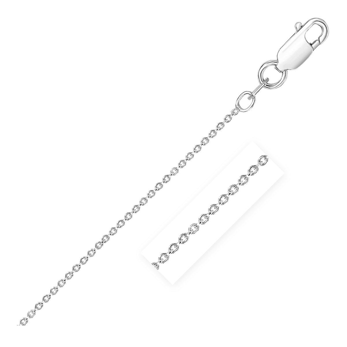 Sterling Silver Rhodium Plated Round Cable Chain 2.6 mm - LinkagejewelrydesignLinkagejewelrydesign