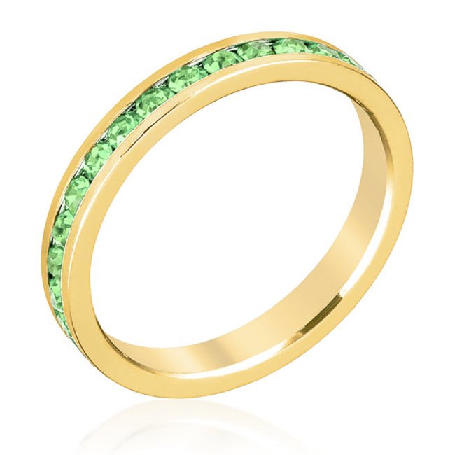 Stylish Stackables Peridot Crystal Gold Ring - LinkagejewelrydesignLinkagejewelrydesign