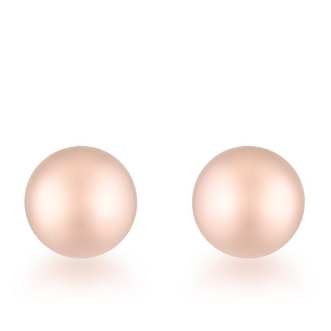 Tanya Rose Gold Sphere Stud Earrings - LinkagejewelrydesignLinkagejewelrydesign