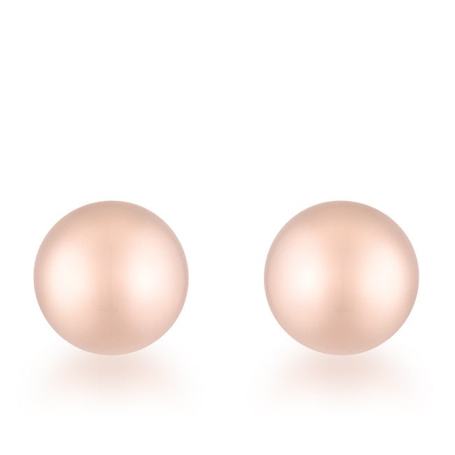 Tanya Rose Gold Sphere Stud Earrings - LinkagejewelrydesignLinkagejewelrydesign