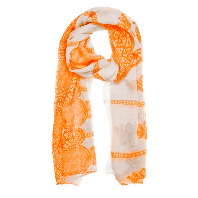 Tina Scarf in Orange - LinkagejewelrydesignLinkagejewelrydesign