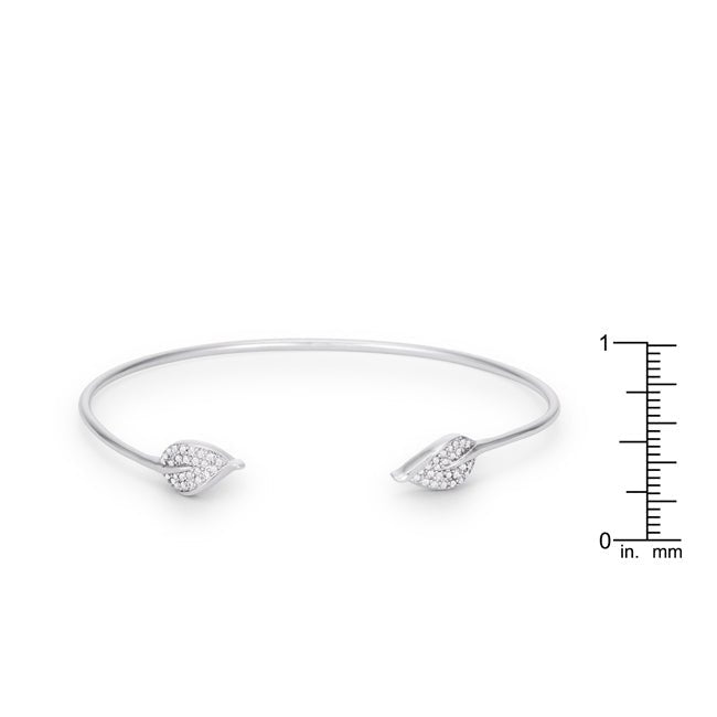 Trendy Rhodium Bracelet with Clear Cubic Zirconia Accents - LinkagejewelrydesignLinkagejewelrydesign