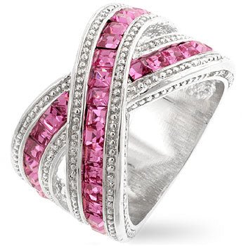 Twisting Pink Band - LinkagejewelrydesignLinkagejewelrydesign