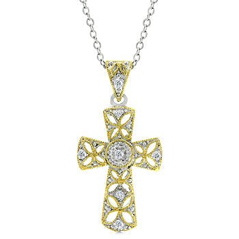 Veiled Cross Pendant - LinkagejewelrydesignLinkagejewelrydesign