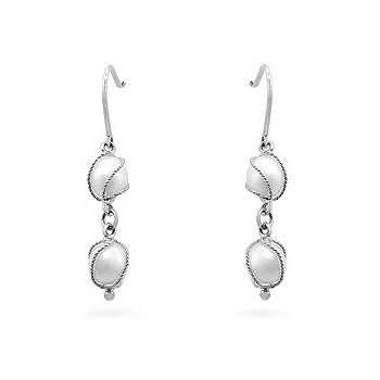 White Gold Pearl Drops - LinkagejewelrydesignLinkagejewelrydesign