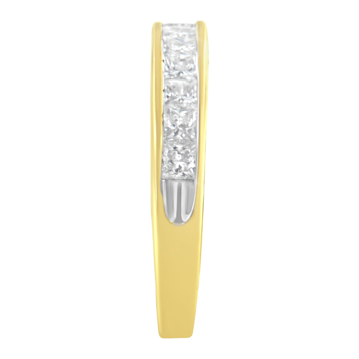 Women&#39;s 18K White Gold Princess Cut Diamond Band Ring (1 cttw, G-H Color, SI1-SI2 Clarity), Size 7 - LinkagejewelrydesignLinkagejewelrydesign