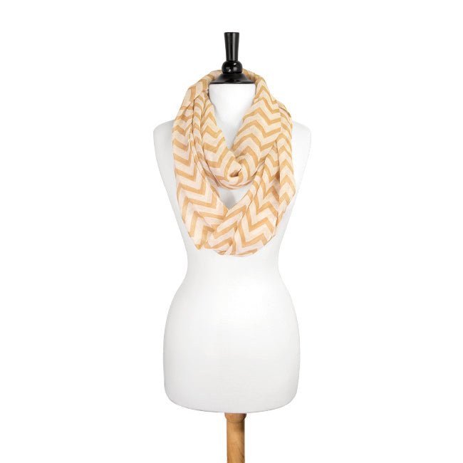 Zig Zag Camel Infinity Scarf - LinkagejewelrydesignLinkagejewelrydesign