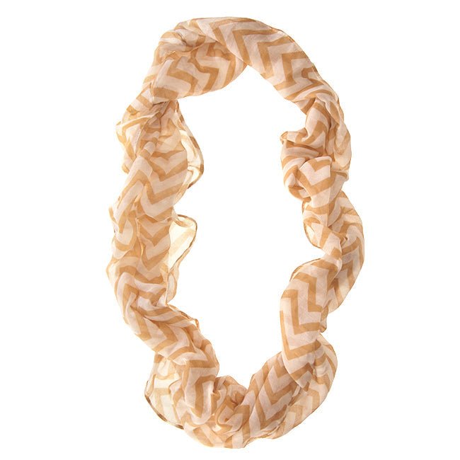 Zig Zag Camel Infinity Scarf - LinkagejewelrydesignLinkagejewelrydesign