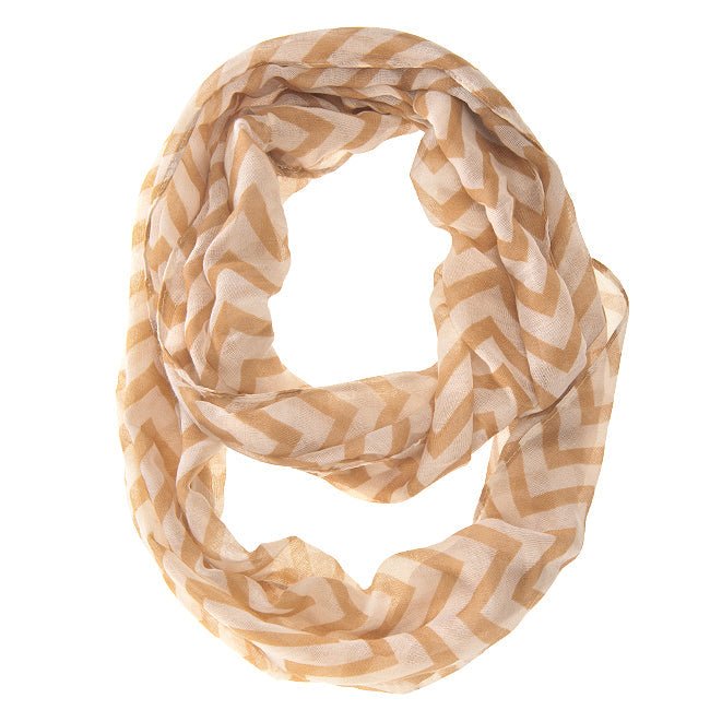 Zig Zag Camel Infinity Scarf - LinkagejewelrydesignLinkagejewelrydesign